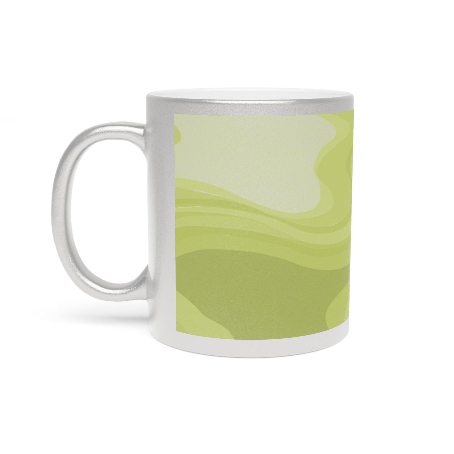 Lemon Wavey 11 oz Metallic Mug (Silver\Gold)