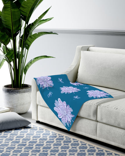 Lavender Floral Butterflies Baby Swaddle 30″×40″ Blanket