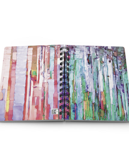 Striped Pastels Spiral Bound Journal, 5" x 7" 150 pages
