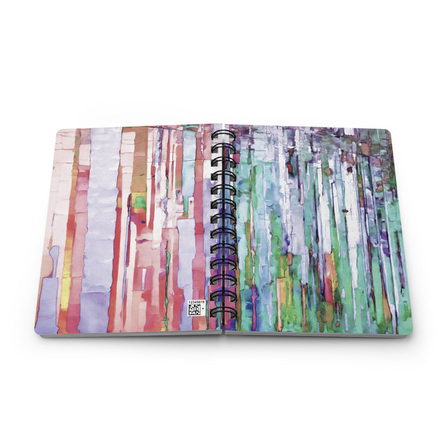 Striped Pastels Spiral Bound Journal, 5" x 7" 150 pages