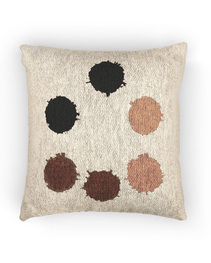 Brown Barrel Woven Pillow, 17" x 18"