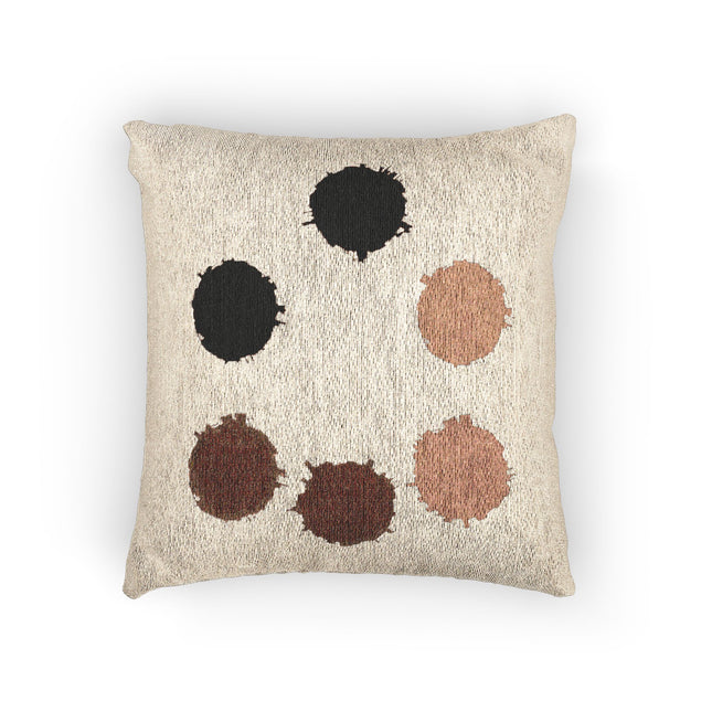 Brown Barrel Woven Pillow, 17" x 18"