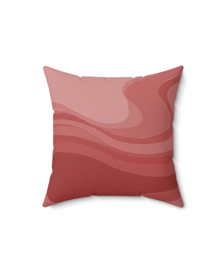 Red Power Wavey 14" x 14" Faux Suede Square Pillow