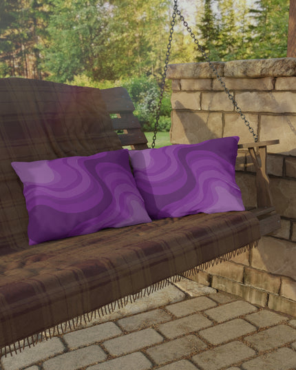 Wavey Purple Wavey 20" x 14" Outdoor Pillow