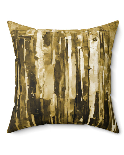 Striped Light Brown Pastel 20" x 20" Faux Suede Square Pillow
