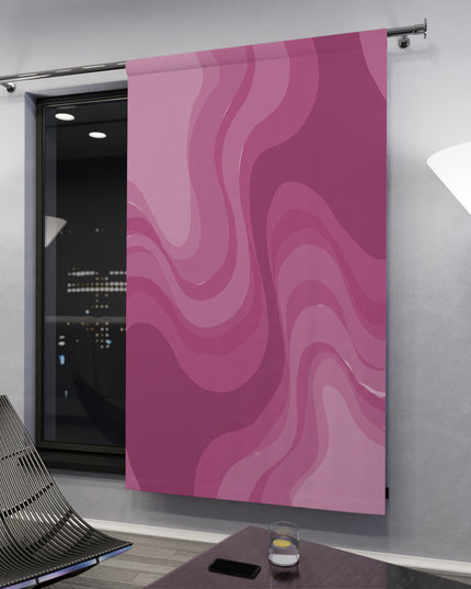 Pinky Mauve Wavey Window Curtain, 50" x  84", blackout