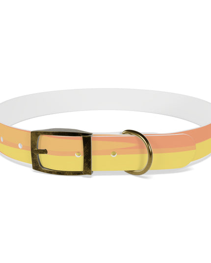 Pastel Bright Oranges Patches Extra Large Dog Collar
