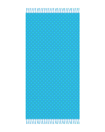 Blue Green Star-crossed Bodies Boho Beach Cloth, 38" × 81"