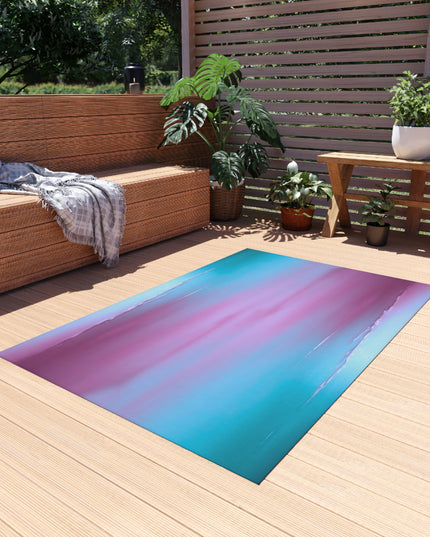 Wine Sea Blue Fog 48" x 72" Outdoor Rug