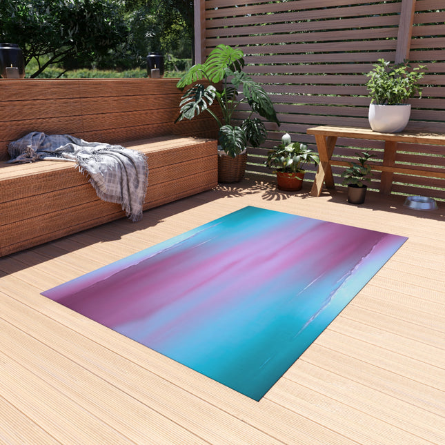 Wine Sea Blue Fog 48" x 72" Outdoor Rug