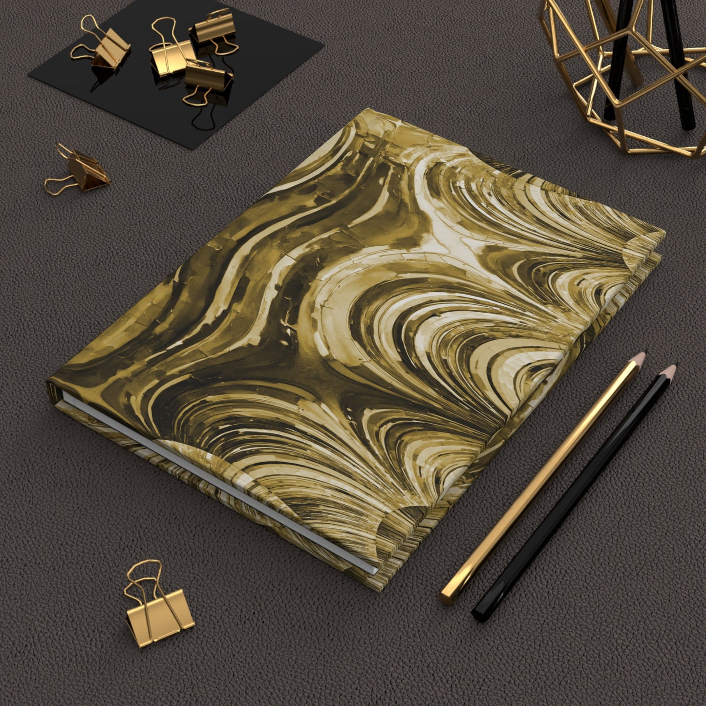 Uzi Spiral Light Brown 5.75" x 8" Hardcover Journal Matte with 150 lined pages