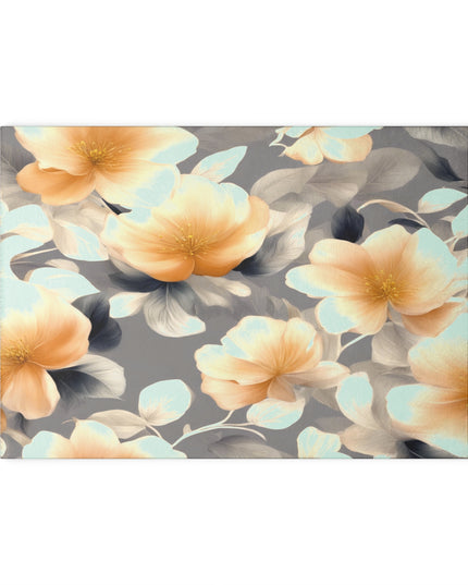 Soft Blossom Floral Bunch Glass Cutting Board, 8" x 11"