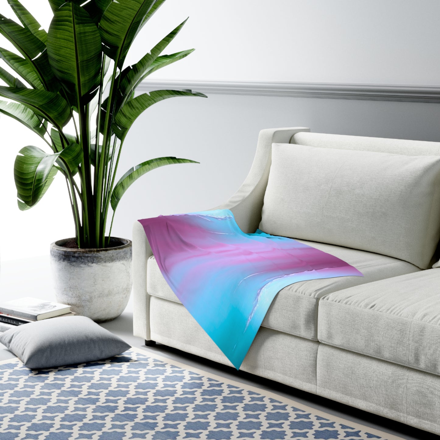 Wine Sea Blue Fog Baby Swaddle 30″×40″ Blanket