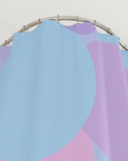 Pastel Purple and Mauve Patches Shower Curtains, 71" x 74"