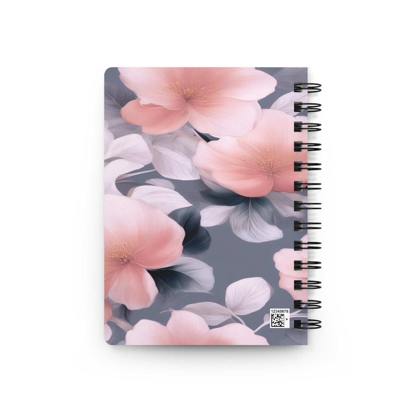 Peach and Blue Gray Floral Bunch Bound Journal, 5" x 7" 150 pages