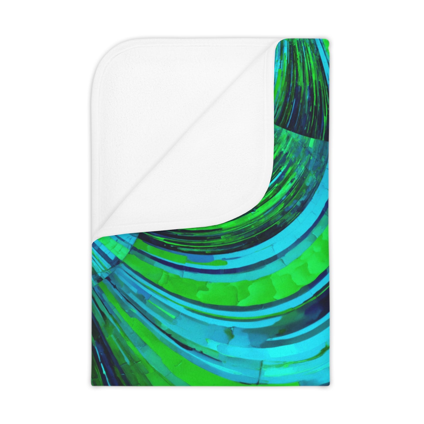 Uzi Spiral Blue Green Toddler Blanket, 30" x 40"