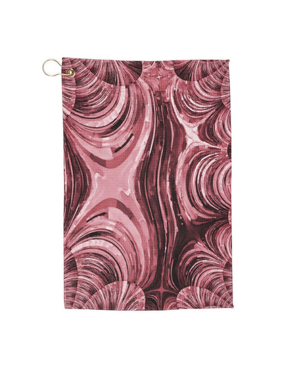 Uzi Spiral Ruby Golf Towel, 16" x 24"