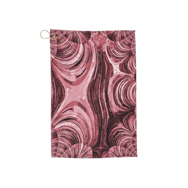 Uzi Spiral Ruby Golf Towel, 16" x 24"