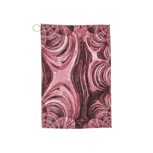 Uzi Spiral Ruby Golf Towel, 16" x 24"