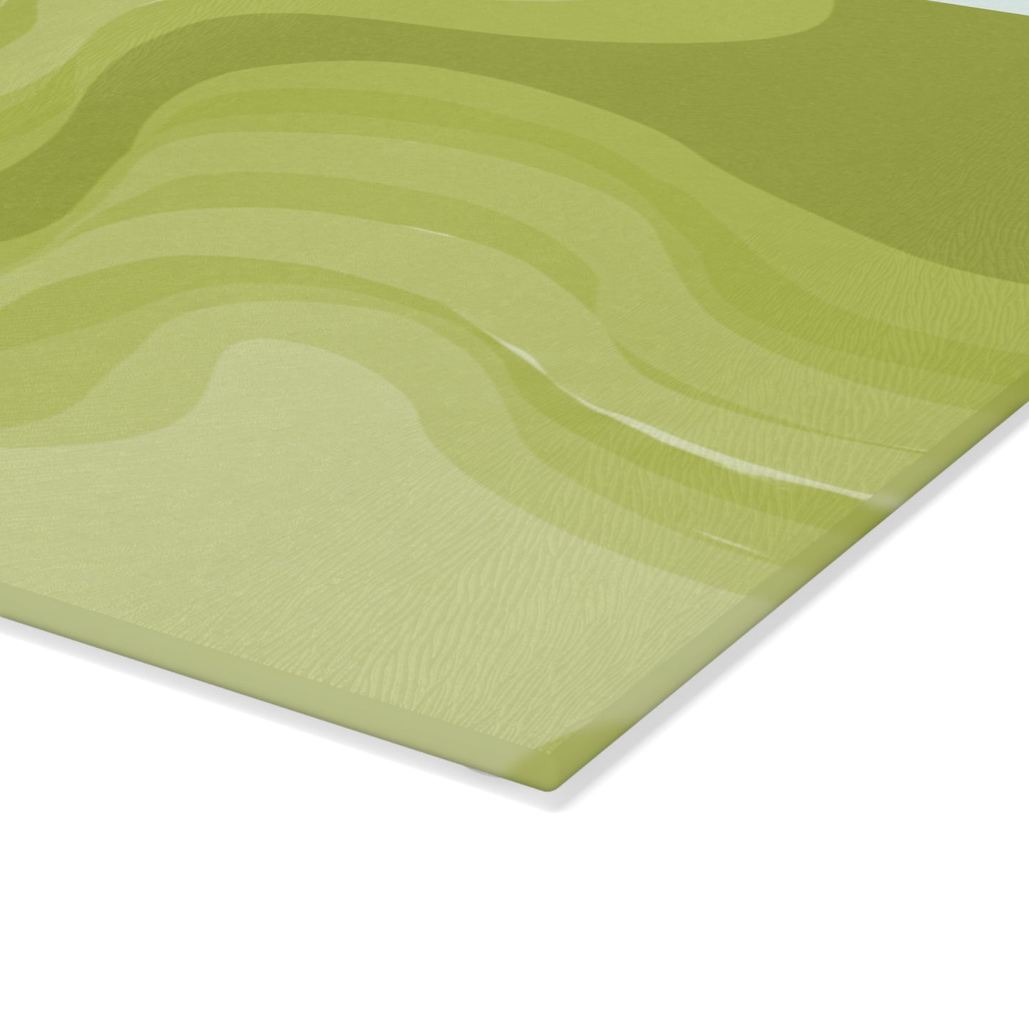 Lemon Wavey 8" x 11" Glass Cutting Board