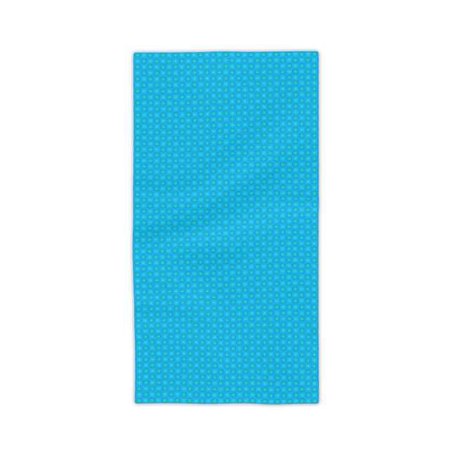 Blue Green Star-crossed Bodies Beach Towel, 24" x 44"