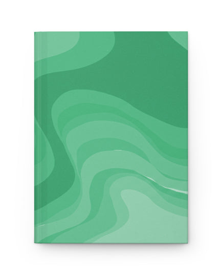 Mint Green Wavey 5.75" x 8" Hardcover Journal Matte with 150 lined pages