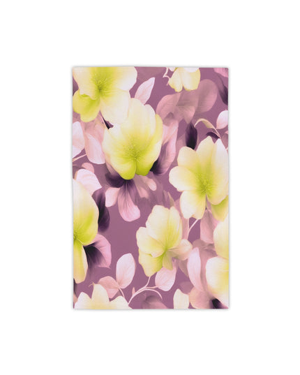 Lemon Blossom Floral Bunch Beach Towel, 18" x 27"