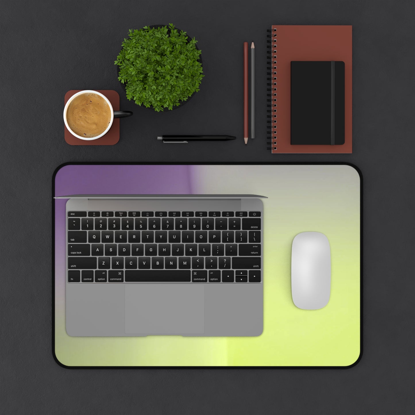 Purple Golden Fade 12" x 18" Desk Mat