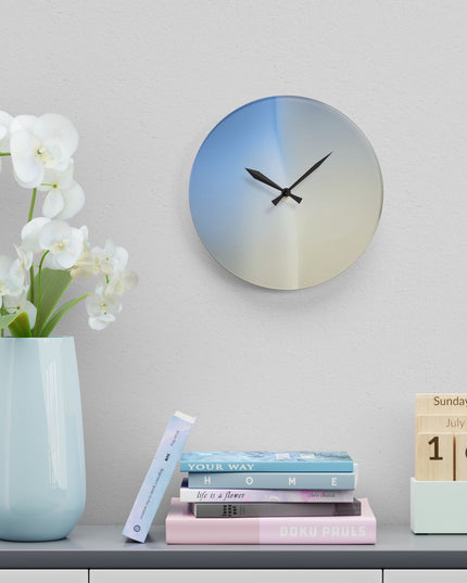 Cobalt Fade Acrylic Wall Clock, Round or Square, 10.75" x 10.75"