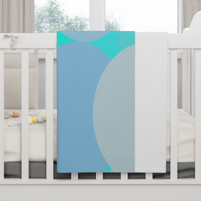 Pastel Tan and Tif Patches Soft Fleece Baby Blanket, 30" x 40"