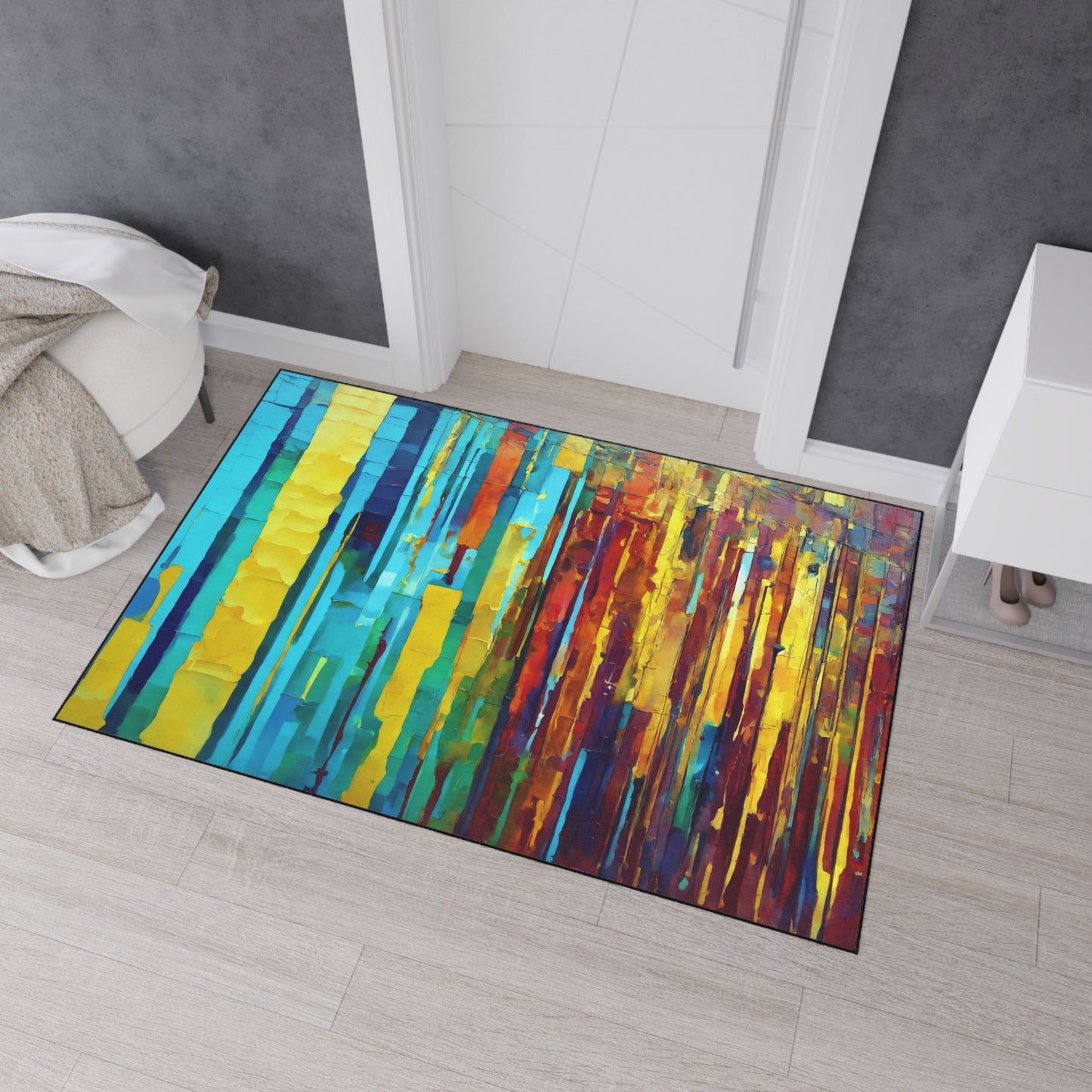 Striped Alpha 48" x 72" Heavy Duty Floor Mat