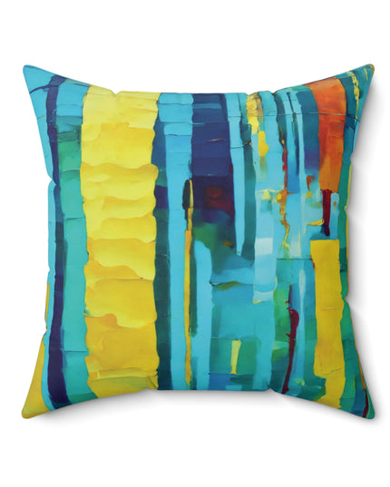 Striped Alpha 20" x 20" Faux Suede Square Pillow