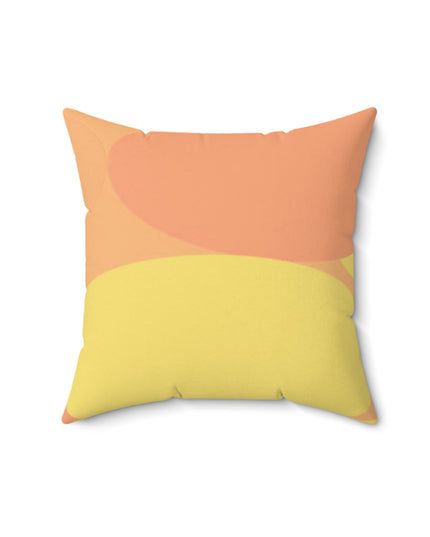 Pastel Bright Oranges Patches 16" x 16" Faux Suede Square Pillow