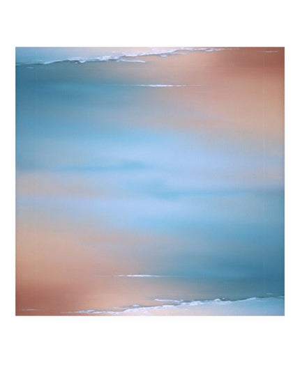 Blue Sea Peach Fog Face Towel, 13" x 13"