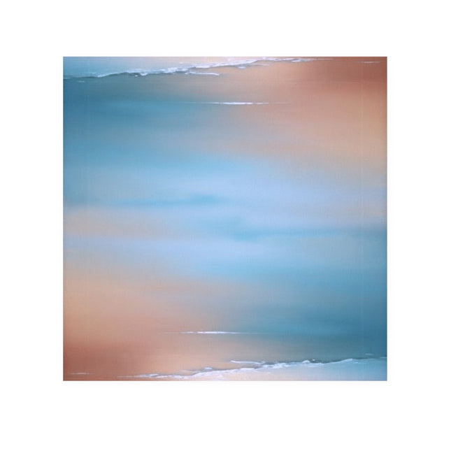 Blue Sea Peach Fog Face Towel, 13" x 13"