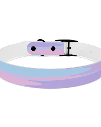 Pastel Purple and Mauve Patches Large Dog Collar