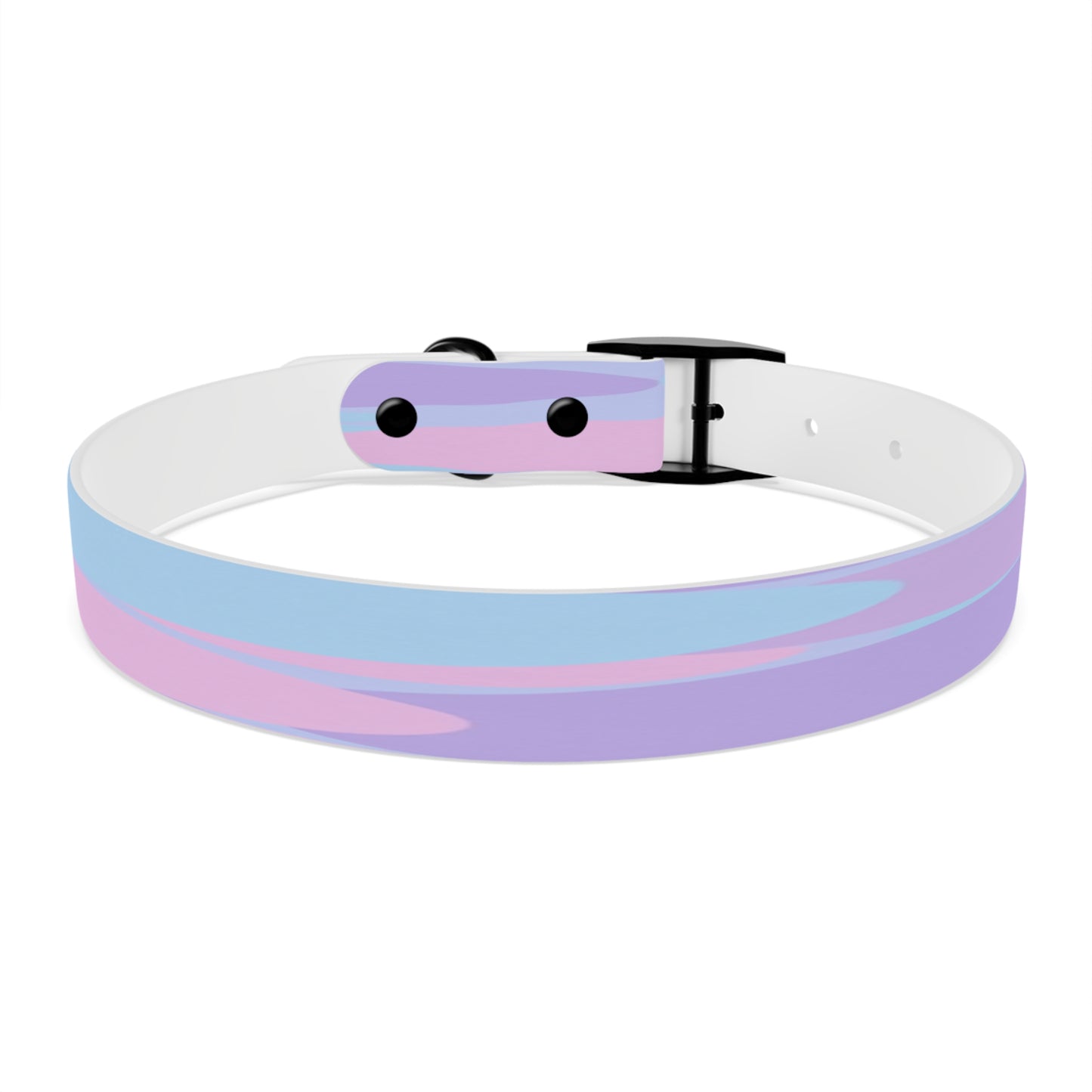 Pastel Purple and Mauve Patches Large Dog Collar