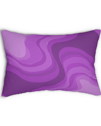 Wavey Purple Wavey Spun Polyester Lumbar Pillow, 20" x 14"