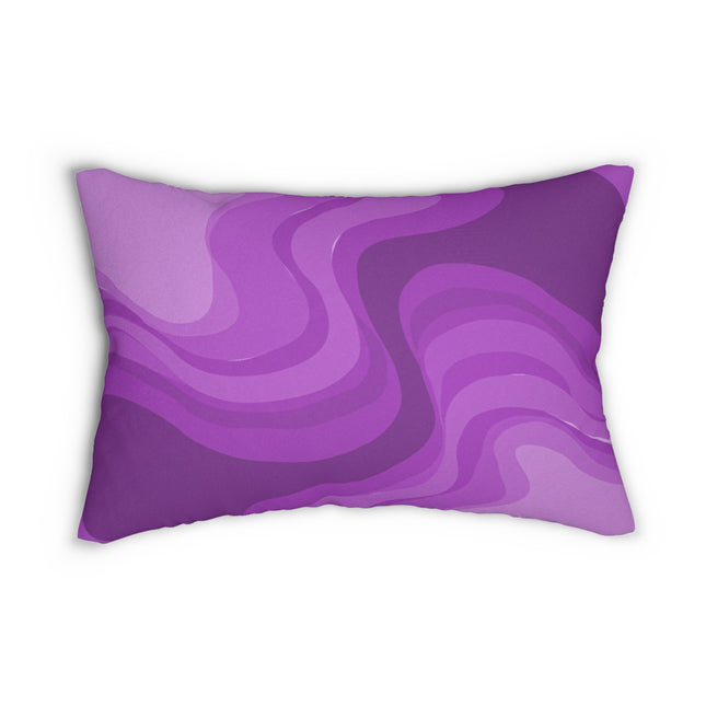 Wavey Purple Wavey Spun Polyester Lumbar Pillow, 20" x 14"