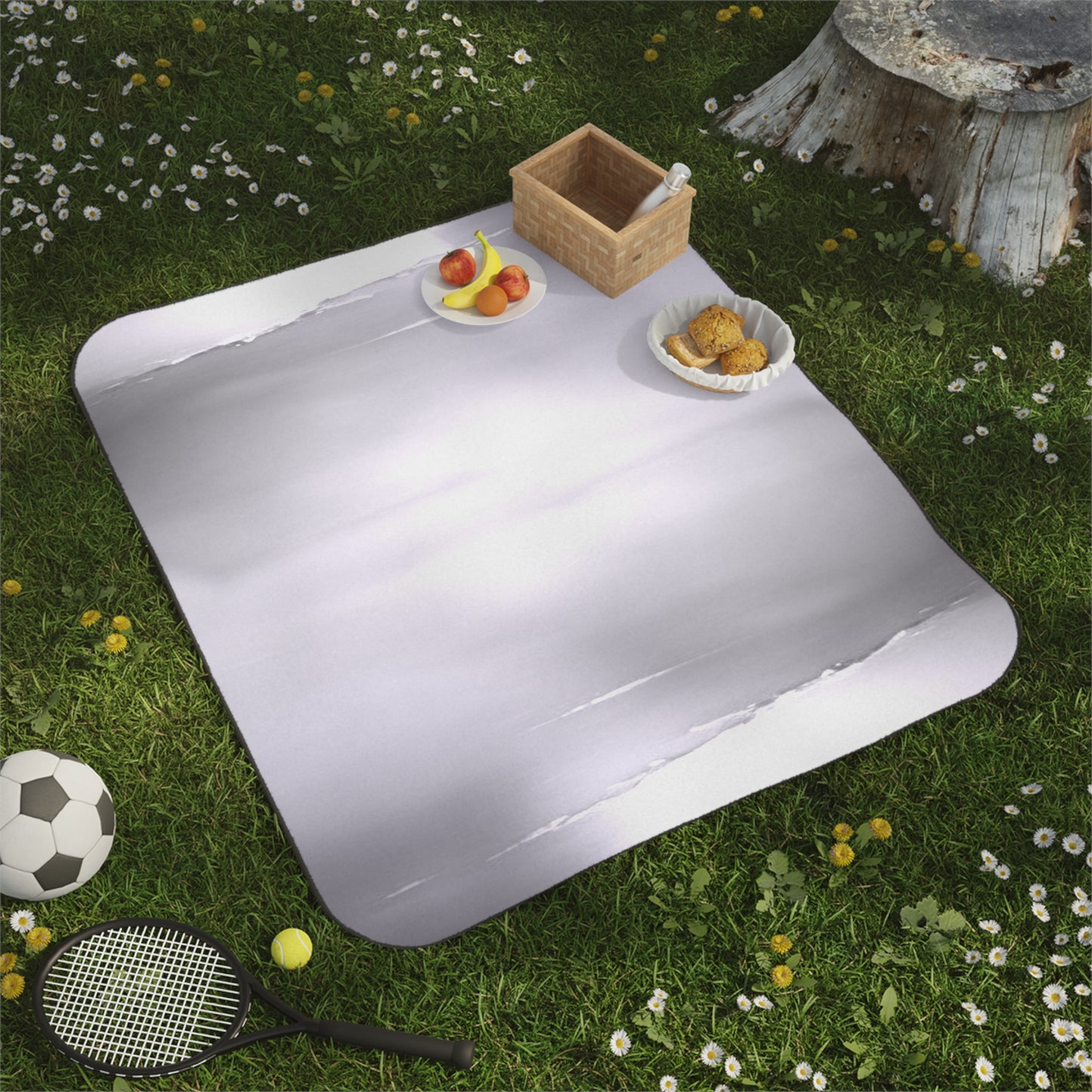 Sephia Sea Dark Fog 61" × 51" Picnic Blanket