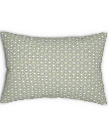Olive Star-crossed Bodies Spun Polyester Lumbar Pillow, 20" x 14"