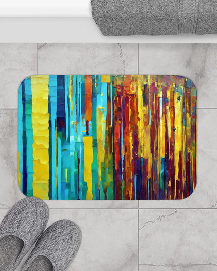 Striped Alpha Bath Mat, 24" x 17"