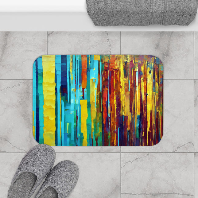 Striped Alpha Bath Mat, 24" x 17"