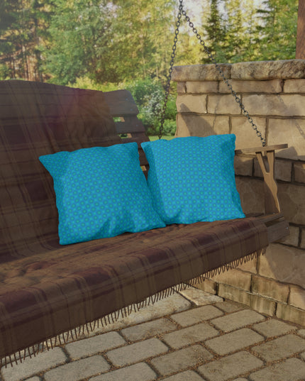 Light Blue Star-crossed Bodies 16" x 16" Outdoor Pillows