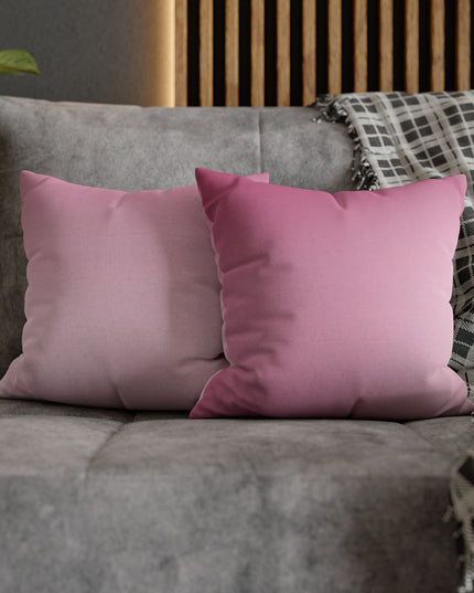 Pink Blush Fade Spun Polyester Square Pillowcase, 14" x 14"