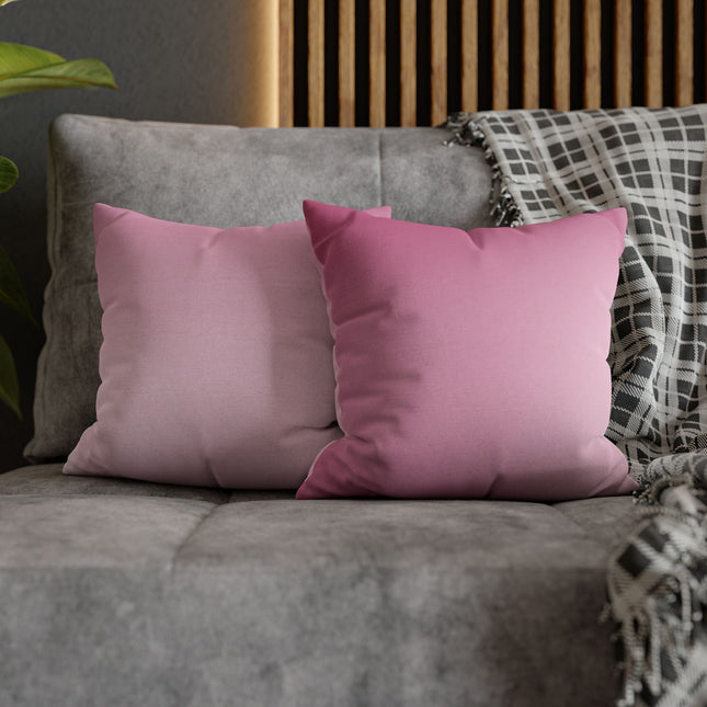Pink Blush Fade Spun Polyester Square Pillowcase, 14" x 14"