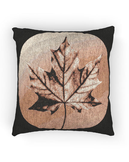 Soft Maple Leaf Woven Pillow, 17" x 18"