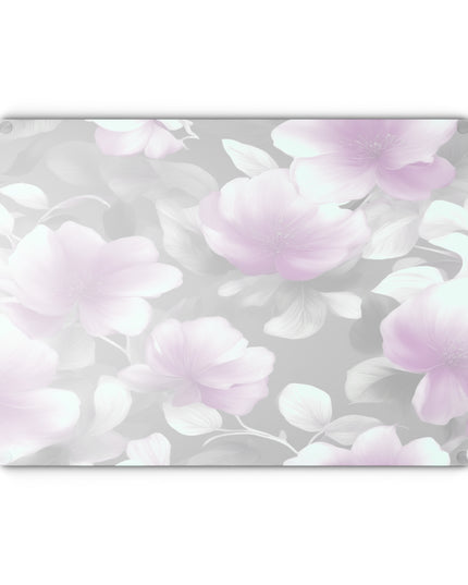 Purple Blossom Floral Bunch Glass Cutting Board, 11" x 15"