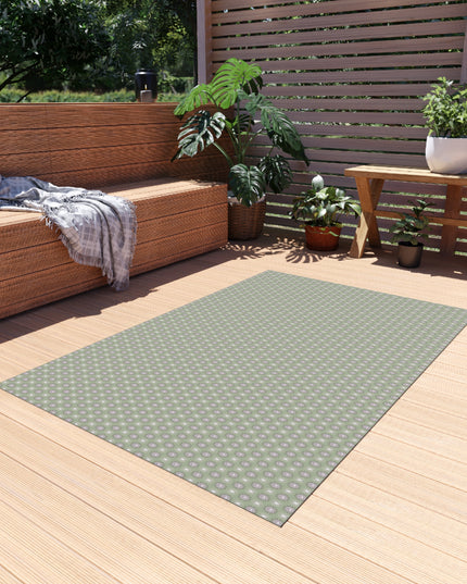 Olive Star-crossed Bodies Outdoor Rug, 48" x 72"