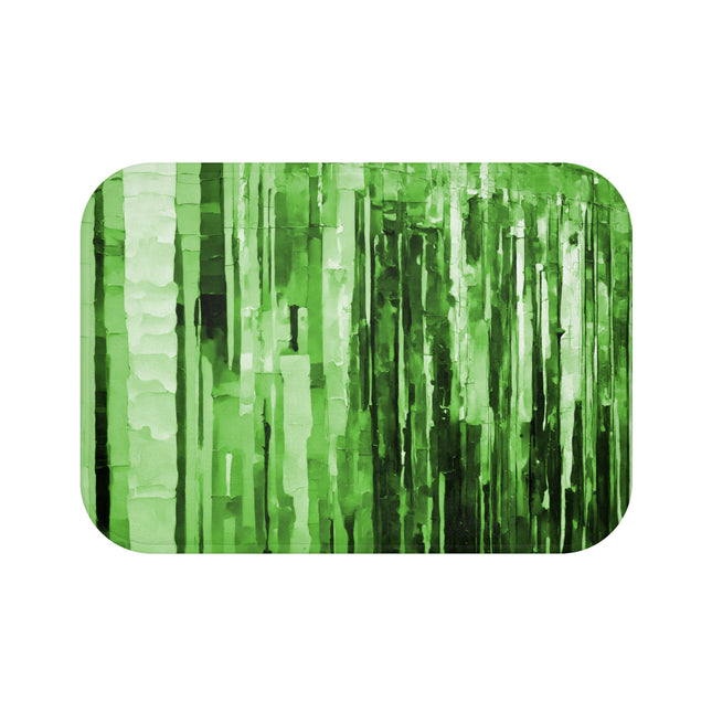 Striped Mint Pastel Bath Mat, 24" x 17"